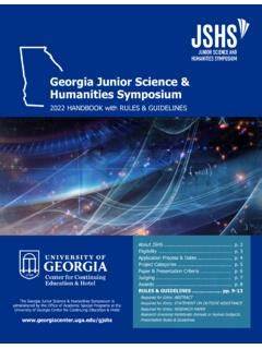 Georgia Junior Science and Humanities Symposium